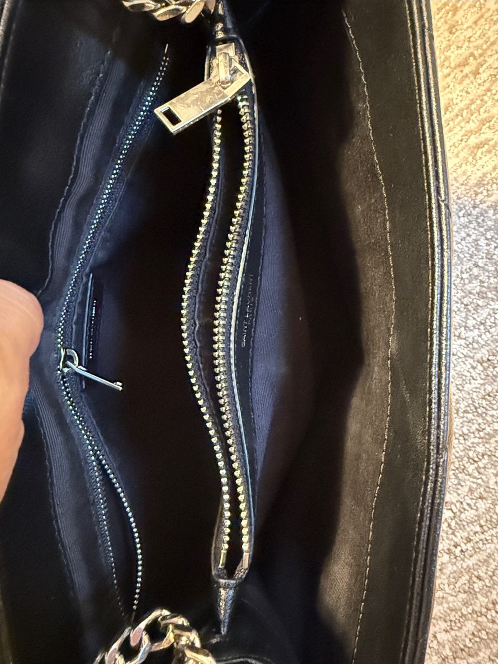Black Quilted Shoulder Bag - Picture 4 of 5
